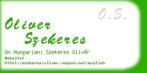 oliver szekeres business card