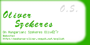 oliver szekeres business card